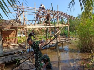 Perhatian pada Masyarakat Tamban Bangun, TMMD Ke-129 Perbaiki RTLH