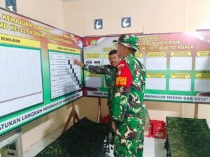 Masyarakat Barito Kuala Disorot dalam Tinjauan Pos Kotis TMMD Ke-129 oleh Dansatgas