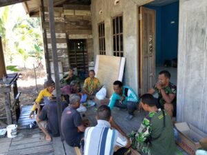 Masyarakat Rasakan Kedekatan dengan Satgas TMMD Ke-129 saat Istirahat di Barito Kuala