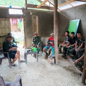 Kebersamaan di Lokasi Pelaksanaan TMMD Ke-129 Kodim 1407/Bone Kecamatan Bontocani